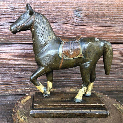 Horse Carving with Raised Foot