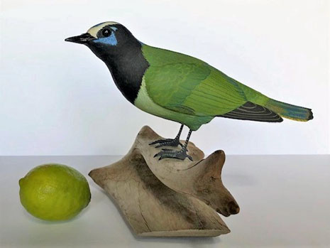 Carving of a Green Jay