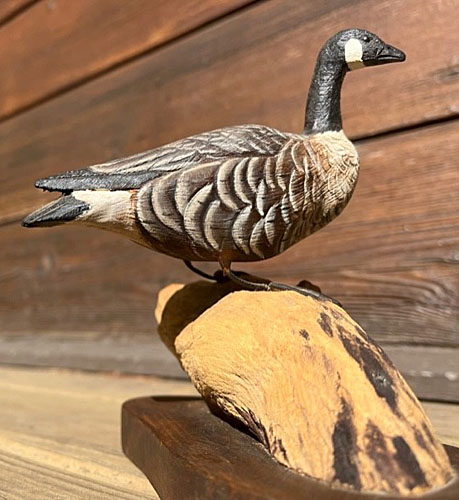 Miniature Canada Goose Carving