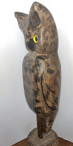 Great Horned Owl Carving